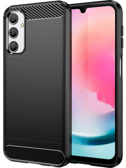 Powertech Carbon Back Cover Black (Samsung Galaxy A24)