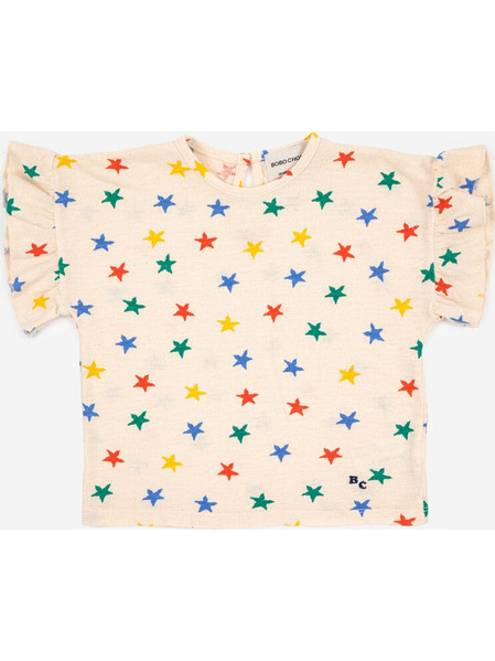 Bobo Choses Μπλούζα Ruffle T-Shirt Multicolor Stars Allover