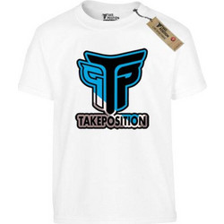 Takeposition Logo Παιδικό T-Shirt Κοντομάνικο Λευκό 806-0033-13-01