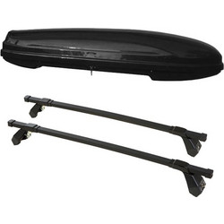 Μπάρες οροφής Hermes GS1 μαύρες για Toyota Corolla XI (E170) 4D σετ με μπαγκαζιέρα HAKR Magic Line 350 μαύρη
