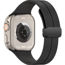 Techsuit Watchband W011 Λουράκι Σιλικόνης Black (Apple Watch 42 / 44 / 45 / 49mm)