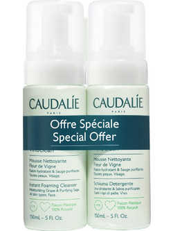 Caudalie Vinoclean Instant Ενυδατικός Αφρός Καθαρισμού Προσώπου 2x150ml