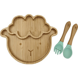 BabyCloud Βρεφικό Σετ Φαγητού Bamboo Sheep Mint 4τμχ