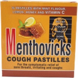 Menthovicks Γεύση Μέλι Παστίλιες Λαιμού 16τμχ