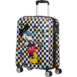 American Tourister Wavebreaker Disney Mickey Check Παιδική Βαλίτσα Καμπίνας 55x40x20cm με 4 Ρόδες Πολύχρωμη