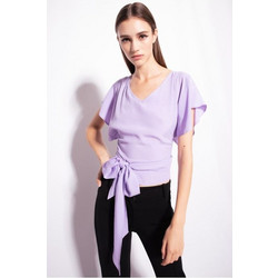 PINKO μπλούζα crepe Marocaine Temerario 100758 A0TP Y48 Purple