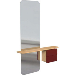 Καθρέπτης Τοίχου One More Look 5620C5620-5 78x15x118cm Oak-Red Umage Ατσάλι,Ξύλο