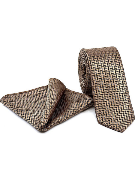 Legend - L-050-214 - Beige/Camel - Γραβάτα - gold