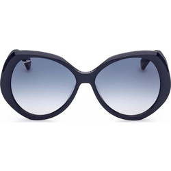 Max Mara MM0015/S 01B Γυναικεία Γυαλιά Ηλίου Πολυγωνικά Κοκάλινα Μαύρα με Μαύρο Degradee Φακό