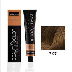 Lorvenn Beauty Color 7.07 Φυσικό Ξανθό Καφέ Μόνιμη Βαφή Μαλλιών 70ml
