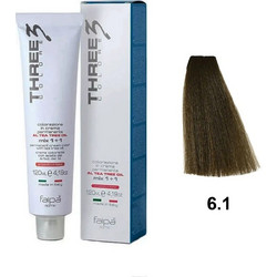 Faipa Three Color 6.1 Ξανθό Σκούρο Σαντρέ Μόνιμη Βαφή Μαλλιών 120ml