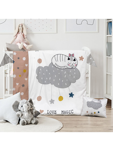 Beauty Home Art 5189 Σετ Βρεφικά Σεντόνια Κούνιας Βαμβακερά 120x160 White