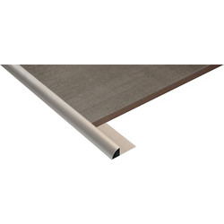 Διακοσμητικό γωνιακό προφίλ πλακιδίων Matt Silver FH125 KARAG 1,2x250cm