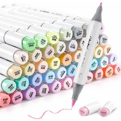 Ohuhu Honolulu Pastel Μαρκαδόροι Ζωγραφικής Σετ 48 Χρώματα