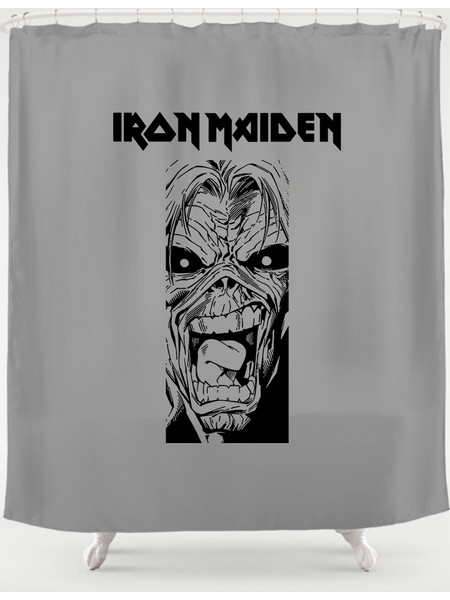 Iron Maiden Shower Curtain Grey/Black 180x200