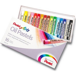 Pentel Λαδοπαστέλ Arts Oil Pastels 16 Χρωμάτων PHN16