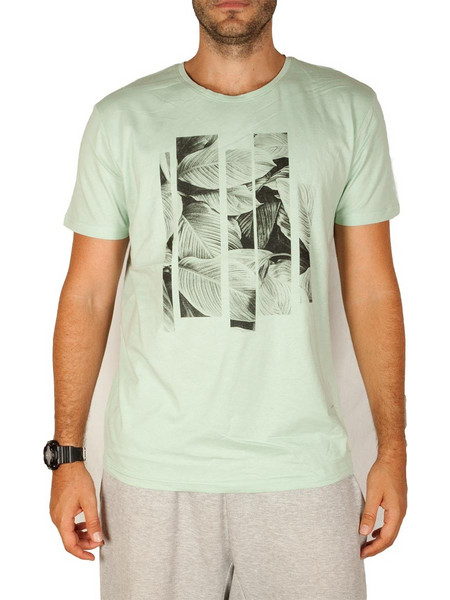 Sublevel T-shirt Leaves Light Green Z22430-LGN