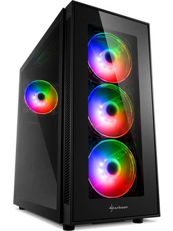 Sharkoon TG5 Pro RGB Gaming Midi Tower Κουτί Υπολογιστή RGB με Πλαϊνό Παράθυρο