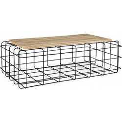 Bizzotto Trellis Τραπέζι Σαλονιού Μεταλλικό/Ξύλινο Mango 110x65x35