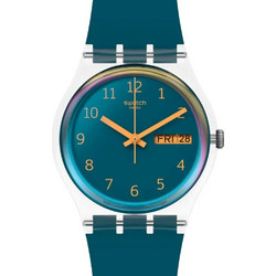 Swatch Ανδρικό Ρολόι με Μπλε Καουτσούκ Λουράκι SO28K700