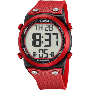 Calypso Sport Ψηφιακό Ανδρικό Ρολόι Χρονογράφος με Κόκκινο Καουτσούκ Λουράκι K5705/5 Calypso Sport Ψηφιακό Ανδρικό Ρολόι Χρονογράφος με Κόκκινο Καουτσούκ Λουράκι K5705/5