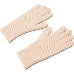 Braided phone gloves with cutouts for fingers - pink