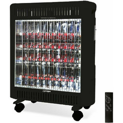 Gruppe NDS-24AR Black Σόμπα Χαλαζία 2400W με Θερμοστάτη