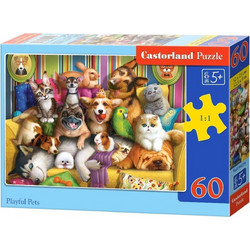 Παιδικό Puzzle Castorland Playful Pets 60 Κομμάτια