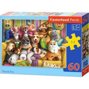 Παιδικό Puzzle Castorland Playful Pets 60 Κομμάτια