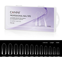 Canni Clear 02 Almond Tips Νυχιών 240τμχ