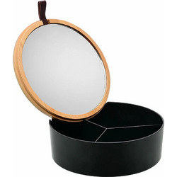 Κουτί Αποθήκευσης Και Οργάνωσης Bamboo Essentials Με Καθρέπτη Estia 02-15329