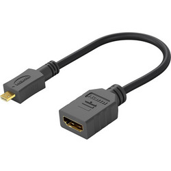 GOOBAY 58683 καλώδιο HDMI micro σε HDMI, 4K, 0.15m, μαύρο