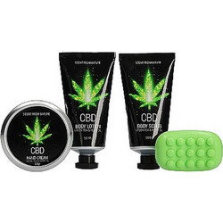 Σετ Περιποίησης Μπάνιου Με Κάνναβη - Pharmquests CBD Bath & Shower Gift Set Green Tea Hemp Oil 4pcs