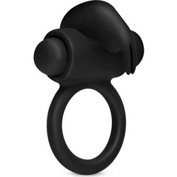 EasyToys Bunny Vibrating Cock Ring Ελαστικό Δαχτυλίδι Πέους Σιλικόνης με Δόνηση Μαύρο