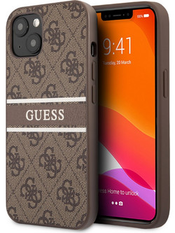Guess Stripe Back Cover Brown (iPhone 13)