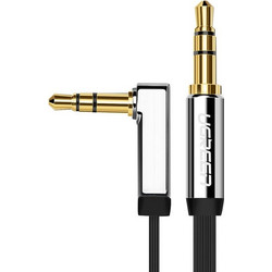 Ugreen flat cable audio cable AUX 3.5mm mini jack 1m silver (10597)