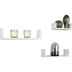 Ράφι Τοίχου Ava (Σετ 3Τμχ) 1860101 White Mirrors & More