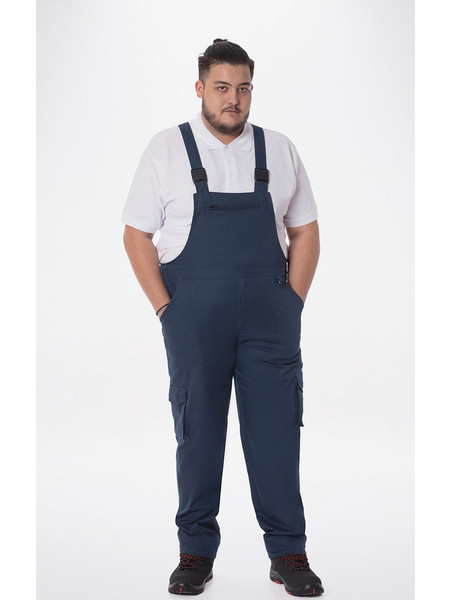 ΟΛΟΣΩΜΗ ΦΟΡΜΑ ΕΡΓΑΣΙΑΣ AXON BIP PANTS CLASSIC PLUS SIZE - Γκρι