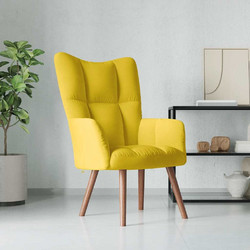 vidaXL Πολυθρόνα Relax Βελούδινη Κίτρινη 328058