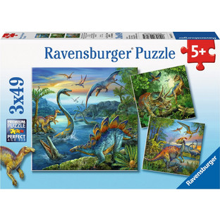 Παιδικό Puzzle Ravensburger Γοητευτικοί Δεινόσαυροι 3x49 Κομμάτια