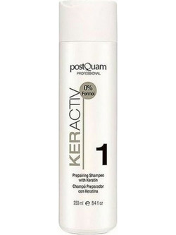 PostQuam Keractiv Preparing Keratin Σαμπουάν Κερατίνης για Επανόρθωση για Ταλαιπωρημένα Μαλλιά 250ml