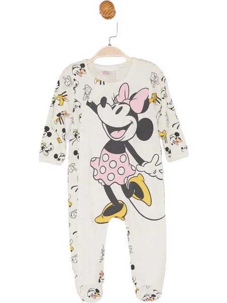 Disney Minnie Cimpa Βρεφικό Φορμάκι Μακρυμάνικο Explore Eκρού
