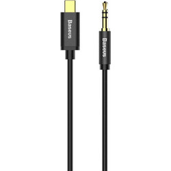 Baseus Yiven Regular USB 2.0 Cable USB-C male - 3.5mm male Μαύρο 1.2m (CAM01-01)