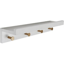 Espiel Κρεμάστρα Τοίχου 4 Θέσεων MDF Λευκή 48,5cm REF104 REF104