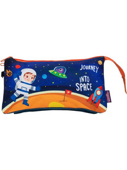 Must Journey Into Space Κασετίνα με 3 Θήκες Μπλε 000585090