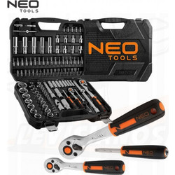 NEO TOOLS 10-066 ΣΕΤ ΚΑΣΤΑΝΙΑ ME ΚΑΡΥΔΑΚΙΑ 1/2" & 1/4'' 110ΤΜΧ