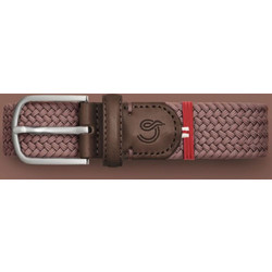La Boucle Oxford Ανδρική Ζώνη Δερμάτινη Πλεκτή Καφέ B10-100555