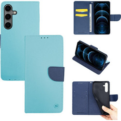 Θήκη Πορτοφόλι Sonique Trend Wallet Samsung Galaxy S24 Plus Σιέλ / Σκούρο Μπλε - Sonique - Σιέλ / Σκούρο Μπλε - Galaxy S24 Plus