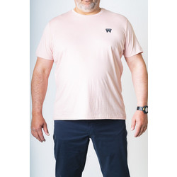 T-SHIRT Κ/Μ WRANGLER ΜΟΝΟΧΡΩΜΟ ΒΑΜΒΑΚΕΡΟ. - ΑΝΟΙΧΤΟ ΡΟΖ