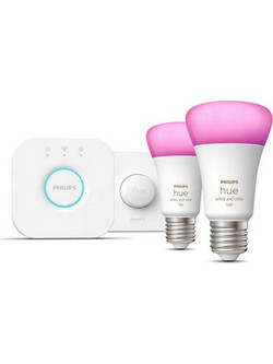 Philips HueWCA Λάμπα LED για Ντουί E27 Dimmable 2τμχ KIT Switch & HUB & Plug